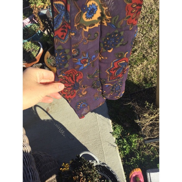 Vtg Ann Taylor womens stretchy pants P petite sheer purple 90s in living color - Picture 4 of 11